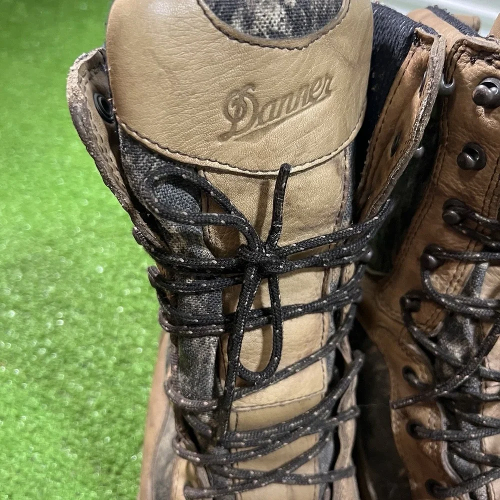 Danner Gore-Tex Hunting Boots 12 EE (Wide) Leather Camo Canvas Hiking Outdoor